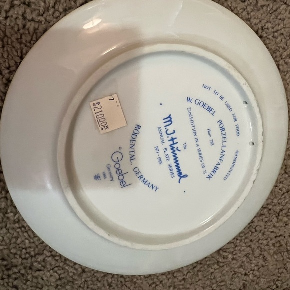 Set of five HUMMEL plates 1988-1992 new in box - Picture 11 of 11